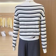 Lazy Stripe One-Shoulder Sweater - Women’s Fall 2025