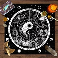 Yin Yang Zodiac Tarot Altar Table Cloth for Festivals 1PC