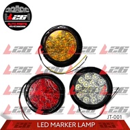 16 LED Truck Marker Lights 12v 24v Round Truck Turn Signal Tail Light Red/Amber/White JT-001