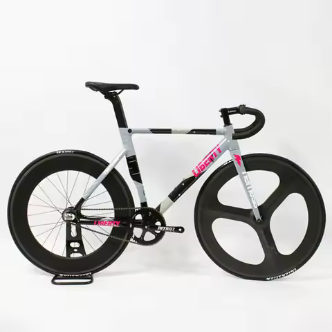 Fixed Gear Track Bike Single Speed Fixie Bicycle 700C Aluminum Frame Carbon Fork with 48T Crankset 3