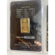 READY STOCK GOLD BAR JONGKONG EMAS 5gram 999.9 24K TULEN 100%