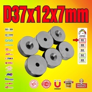 SUPER STRONG NEODYMIUM MAGNET D37x12x7mm D37 x 12 x 7 mm N52