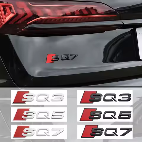 3D Car Emblem Sticker Rear Trunk Body Emblem Badge Stickers For Audi A3 A4 A6 B8 Q5 S5 Sline B6 S3 S