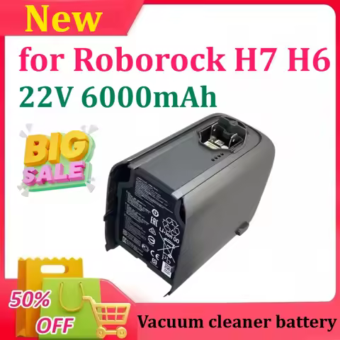22.2V 6000mAh for Roborock H6 H7 Vacuum Cleaner Accessories Lithium Battery H6M1A H7M1A High Capacit