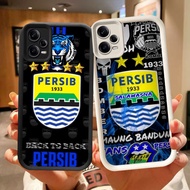 DK-77 Persib logo Silicone Casing black and white for Xiaomi Redmi poco Note 12 3 X5 F5 F6 Turbo 15C