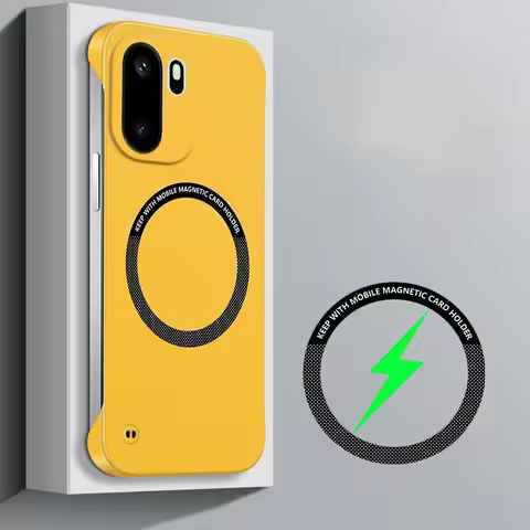 For Oneplus ACE 6 Frameless for Magsafe Hard PC Case for Oneplus ACE 6 T 15R Borderless Wireless Cha