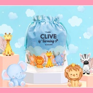 Full Print 1 side Goodie Bag Pouch Drawstring Belacu custom Birthday Bag size 27x8x27