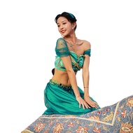 cod Halloween Festival Arabian Cosplay Princess Jasmine Costume Belly Dance Indian Bollywood Veil To