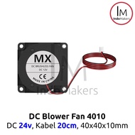 DC Blower Fan Turbo Fan 4010 DC 24V 2 pin Cable 20cm