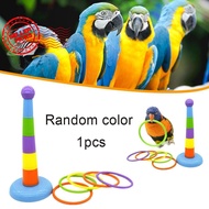 Plastic Bird Ferrule Toy Traditional Throwing Game Intelligence Parrot Training Color) Toy D0d4