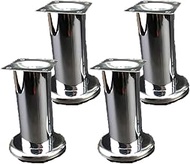 4pcs Furniture Legs Stainless Steel Metal Table Legs Furniture Feet 12cm in Height Round Replacement