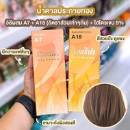 ครีมย้อมผมเบอริน่า สีน้ำตาลประกายทอง A7A18 (รวม 2 กล่อง)