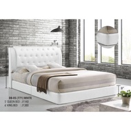 High Class Katil Putih Divan Single  Super Single  Queen  King Bed White Katil Add On Foam Mattress PVC Bed