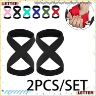 LETTER 1 Pair Weightlifting Hand Belt, Bracer 8 Words Sport Fitness Wrist Wraps,  Polyester Anti-Sli