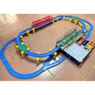 (PRELOVED) TAKARA TOMY PLARAIL BIG DOME STATION WITH 2 TRAIN SET.