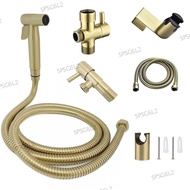 Bathroom Toilet spray bidet sprinklers Muslim Sprayer shower head Hook holder Water hose T valve Handheld  SG6L2
