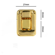 10pcs Kunci Pengait Box 27x40 mm Gembok Box Kuncian Koper Kunci Kotak Perhiasan Gold Silver Antik