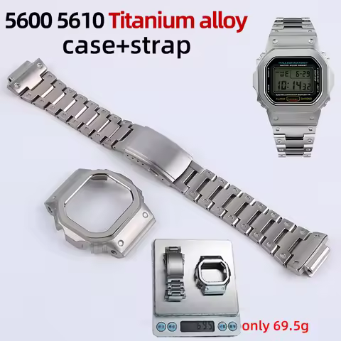 DW5600 Ultra-light Titanium alloy Case mod kit For Casio G-SHOCK DW-5600 GWB5600 GW-M5610 Metal Case
