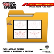 Tamplate Design Pattern Decal Motor Bebek Unit - Cdr File Pattern Duck Design (Chat admin before ord