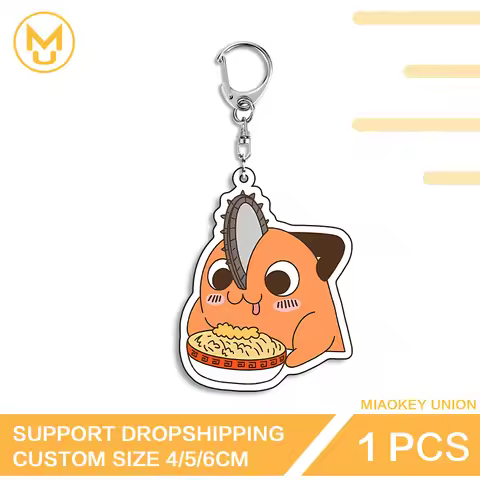 Pochita Q Edition Lovely Interesting Exquisite High Quality Double Sided Acrylic Keychain Anime Jewe