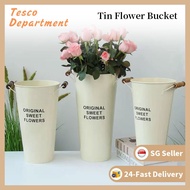 【SG Seller】Dried flower bucket flower pot flower pot flower shop flower shop flower iron bucket wake