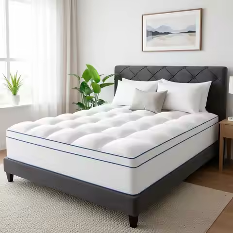Luxurious Plush Pillow Top Mattress with Deep Sleep Technology, 8-23 Inch - White