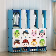 LP-6 QM🍓Young Age Wardrobe Children Wardrobe Baby Wardrobe Baby Children Wardrobe Locker Cartoon Storage Cabinet Plastic