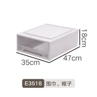 抽屜式收納盒 抽屜儲物收納箱 透明鞋盒 收納抽屜家用衣服整理箱（平行進口）（快遞送貨上門）