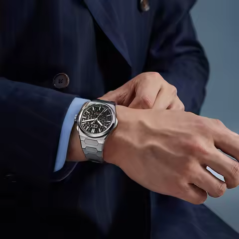 Lucky Harvey Automatic Movement Hammered Dial Self-sounding Chiming Watches 316L Stainless Steel Wri