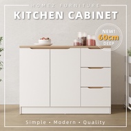 KitchenZ Sabah 4FT Sinowa Series Full Melamine 2 Door 3 Drawer Kitchen Cabinet Base Unit 120 x 60cm 