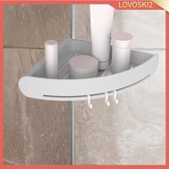 [Lovoski2] Corner Shower Rack Triangle Shampoo Storage Rack for Kitchen Laundry Hotels