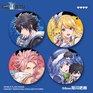 Anime FAIRY TAIL Lucy Erza Natsu Badge Button Brooch Pins Cosplay Collection Toys Bag Decor Gifts