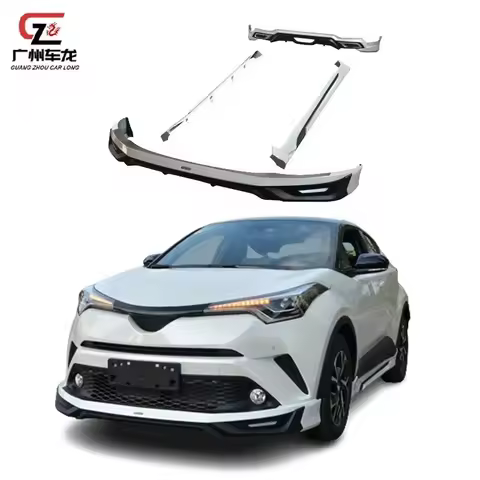 Factory Direct ABS Material Car Bumpers for Toyota CHR 2018-2022 Front Lip Rear Lip Side Skirts Car