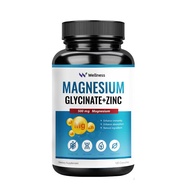 Wellness Magnesium Glycinate 500MG Magnesium Capsules Supplement with ZincVitamin D3 for Nerves Func