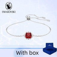 Swarovski (with box) purchasing pure silver jewelry bracelets Birthstone January Red Square Bracelet