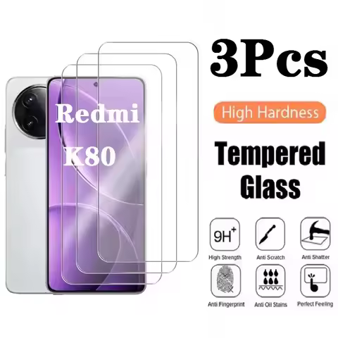 3Pcs HD Tempered Glass For Xiaomi Redmi K80 Pro K70 K60 Ultra K50i K50 40 Gaming K70E K60E K40S K30i