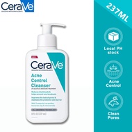 【100% Legit 】Cerave Acne Control Cleanser Gel Blackhead Remover 2% Salicylic Acid Niacinamide BHA acne face wash Treatment Cleanser 237ml Gel 40ml