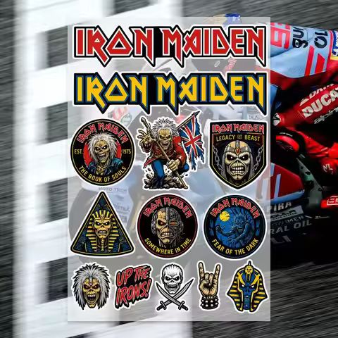 I-ron MA-iD-E-n Japanese Motorcycle Sticker Suitable for Motorcycle Body Reflective Car Sticker Helm