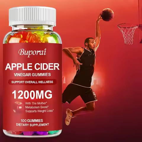 Apple Cider Vinegar Gummies 1200MG - Helps Detoxi, Effective Weight Management, Reduces Anxiety, for