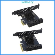 KOK PCIE 1X 4X GEN3 to SATA3 0 Full Speed Expansion Card 6 Port 6Gbps Transfer