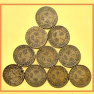 10個1949 公仔頭香港舊硬幣 佐治六世 一毫 1毫 $0.1
