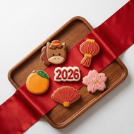 New Year 2026 Cookies | Premium Royal Icing | Handmade Pure Butter Cookies | Halal