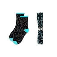 CMFY Adapt to AJ1AF1 Air Force No. 1 Black Blue barber shop barber shop Shoelace Socks Cover