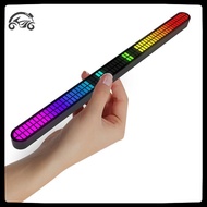 [8C11] 30CM Double-row 64bit RGB PiUp LED Bar Rechargeable Magnetic Install Music Rhythm Light Car A