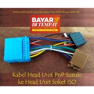 Head Unit socket Cable SUZUKI to HU ISO u Install HU socket ISO in Car SUZUKI no Cut