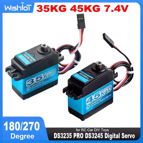 DS3235 PRO DS3245 Coreless Digital Metal Robotic Servo 35KG 45KG Motor 7.4V 180/360° IP66 with 25T S