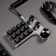 【Worth-Buy】 Programmable Diy Mechanical Keyboard Rgb 12 Keys 3 Knob Custom Macro Keypad Bluetooth/usb Hotswap Keyboard For Macbook Lap Pc