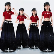 Kids Dance Outfit Hip Hop Shirt Hiphop Costume Kids Crop Top Kids Girl Jazz Dance Costume Kids Catwa