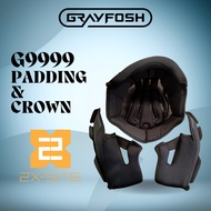 GRAYFOSH Fullface G9999 Helmet Padding & Crown inner pad sponge G9999 padding set