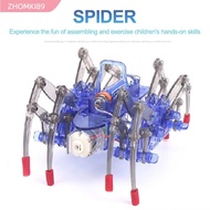 ZHOMKI89 Robotic Spider Toy, Battery Operated Educational Electric Robot Spider, DIY No Soldering Re